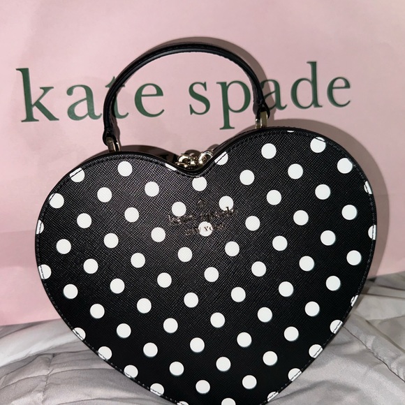 Kate Spade Love Shack Heart Shaped Polka Dots Crossbody ♠️ - Picture 7 of 10